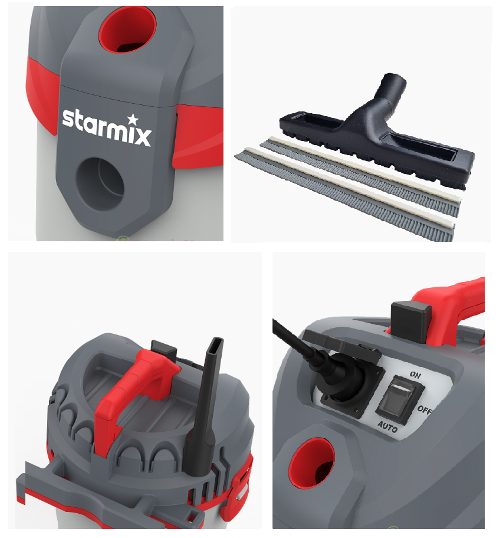 Новинка! Пылесос бытовой Starmix FLEXO APL 20-14 1,4 кВт, 20 л, класс L, Многофункциональный, Функция выдува воздуха, система очистки фильтра, возможность работы без мешка, для мастерской, гаража, стройки 110165