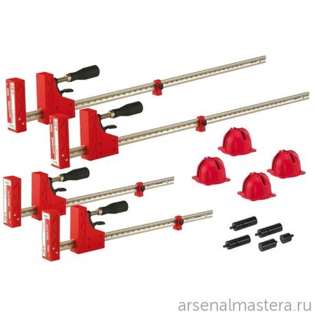 ХИТ! Набор корпусных струбцин JET 2 шт длина 610 мм и 2 шт длина 1000 мм 4500 Н  70411EU