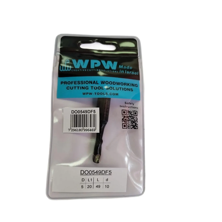 Новинка! Фреза - Сверло WPW Domino DF 500 D5 B23,5 L48,8 M 6х0,75, для шкантов DOMINO DF500 D 6 x 50 DO0549DF5