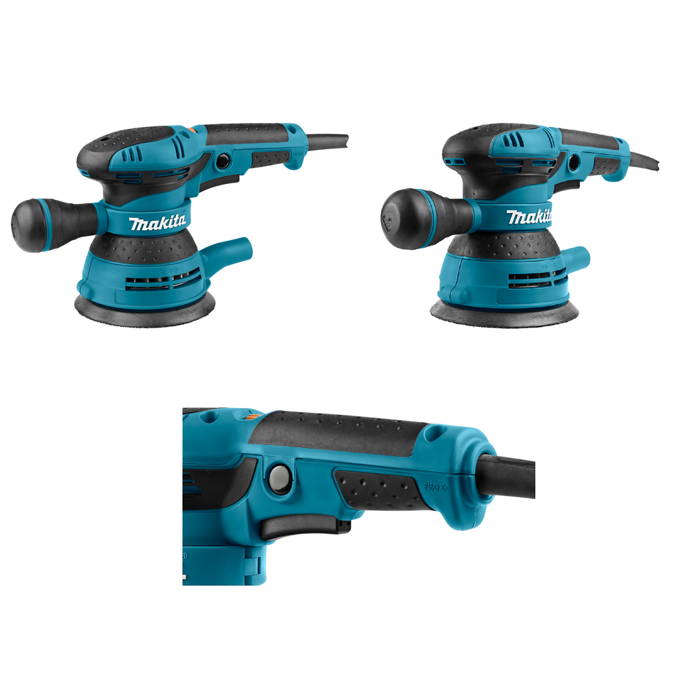 Новинка! Эксцентриковая шлифмашина сетевая Makita 0,3 кВт Диск 125 мм, амплитуда колебаний 2,8 мм BO5041