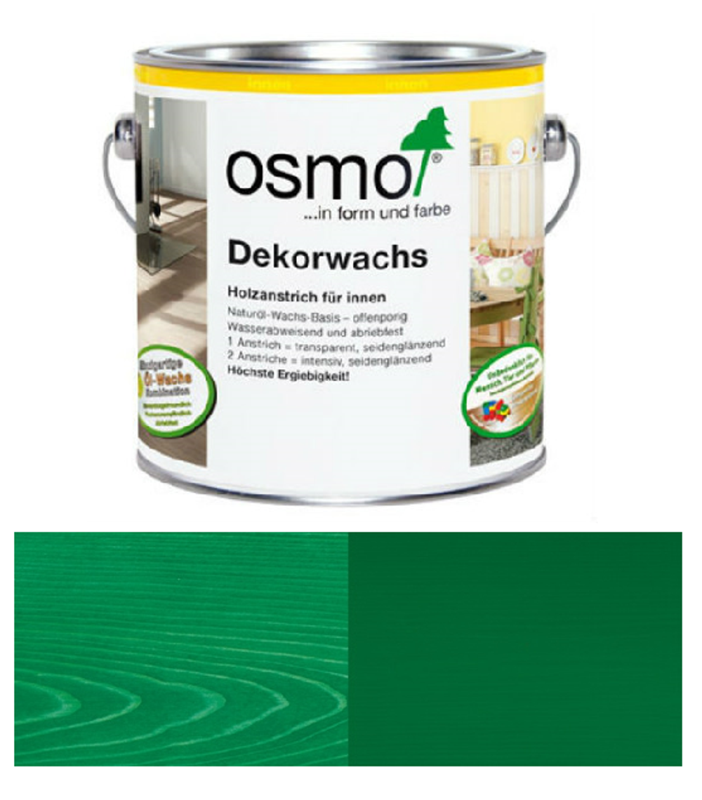 ХИТ! Масло цветное интенсив Osmo 3131 Зеленое 0,125 л Dekorwachs Intensive Tone для внутренних работ Osmo-3131-0,125 10100840