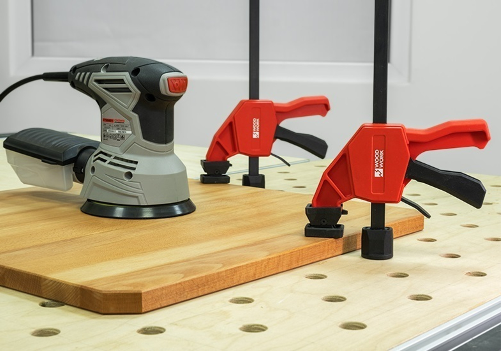 ХИТ! Прижим верстачный вертикальный быстрозажимной для отверстия D 20 мм WOODWORK BCB-2560
