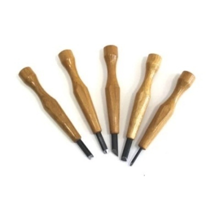 Набор японских резцов Power Grip Mikisyo 5 шт для резьбы мелких деталей Miki Tool М00010267