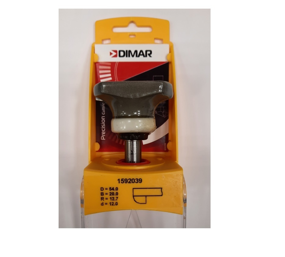Кромочная калевочная фреза твердосплавная D54 x L20-73 x R12,7 x S12 мм DIMAR 1592039