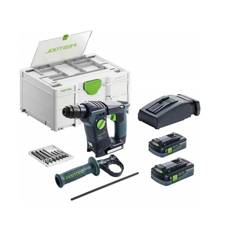 Аккумуляторный перфоратор BHC 18 HPC 4,0 I-Plus с Аккумулятором BP 18 Li 4.0 HPC-ASI 2 шт и Быстрозарядным устройством TCL 6 FESTOOL 577602