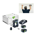 ХИТ! Комплект MIDL профессиональных инструментов Festool для стационарной Мастерской и для работы на выезде: Пила погружная с шиной-направляющей TS 55, Торцовочная пила с протяжкой KAPEX KS 60, Вертикальный фрезер OF 1400, Аккум. Дрель - шуруповёрт CXS 12 2,5-Plus, Эксц. шлифмашинка ETS EC 150/5 EQ, Пылеудаляющий аппарат CTL MIDI I CLEANTEC N088-6AM