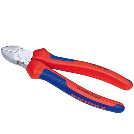 Бокорезы 160 мм (Кусачки боковые) хром, 2-комп ручки, 70 05 160 KNIPEX KN-7005160