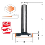 ХИТ! Фреза пазовая PRO под петли, для СЛЭБОВ HW Z2 S8 D 31,75 х 5,7 х 63 RH CMT PRO 901.3205