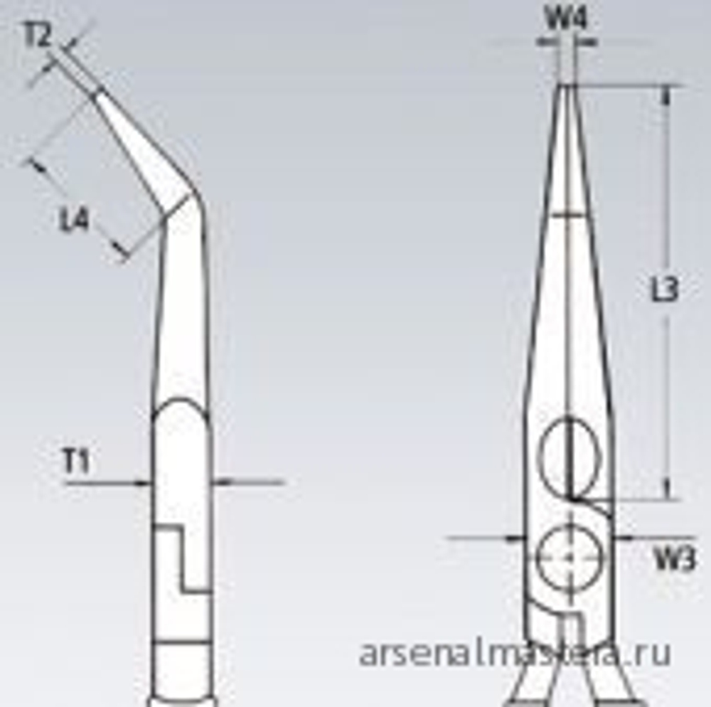 ХИТ! Длинногубцы "Аист" 200 мм с режущими кромками, VDE, губки 40°, хром, 2-комп диэлектрические ручки 26 26 200 KNIPEX KN-2626200