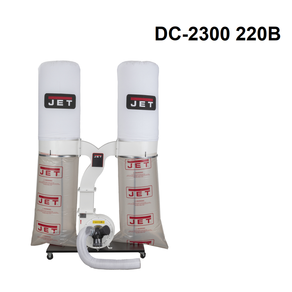 АКЦИЯ ЧЕРНАЯ ПЯТНИЦА! Вытяжная установка / стружкоотсос профессиональный JET DC-2300 220 В 2,2 кВт, объем пылесборника 2 х 200 л 10001055M