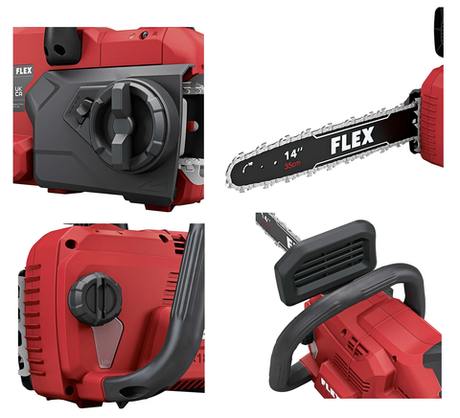 Новинка! Аккумуляторная цепная мощная пила FLEX GCS 35 2x18-EC для обрезки древесины толщиной 30 см 531276