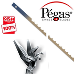 ХИТ! Пилки лобзиковые 6 шт со штифтами по дереву Pinned Regular 0.5х3 130мм 15tpi Pegas 90.476C М00013428