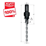 ХИТ! Сверло с зенкером под конфирмат (евровинт) SP 10,6 x 93,7 Z 1 S 9 RH CMT 515.050.31