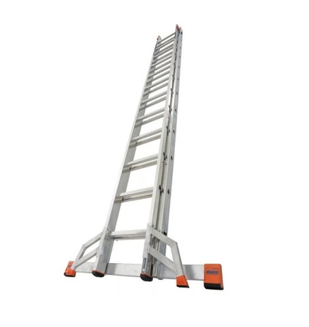 Двухсекционная выдвижная лестница с перекладинами KRAUSE MONTO FABILO Trigon 2 х 15 129321