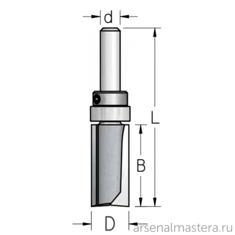 ХИТ! Фреза обгонная с верхним подшипником WPW 16.0 x 25 x 67 x 8 PF41605