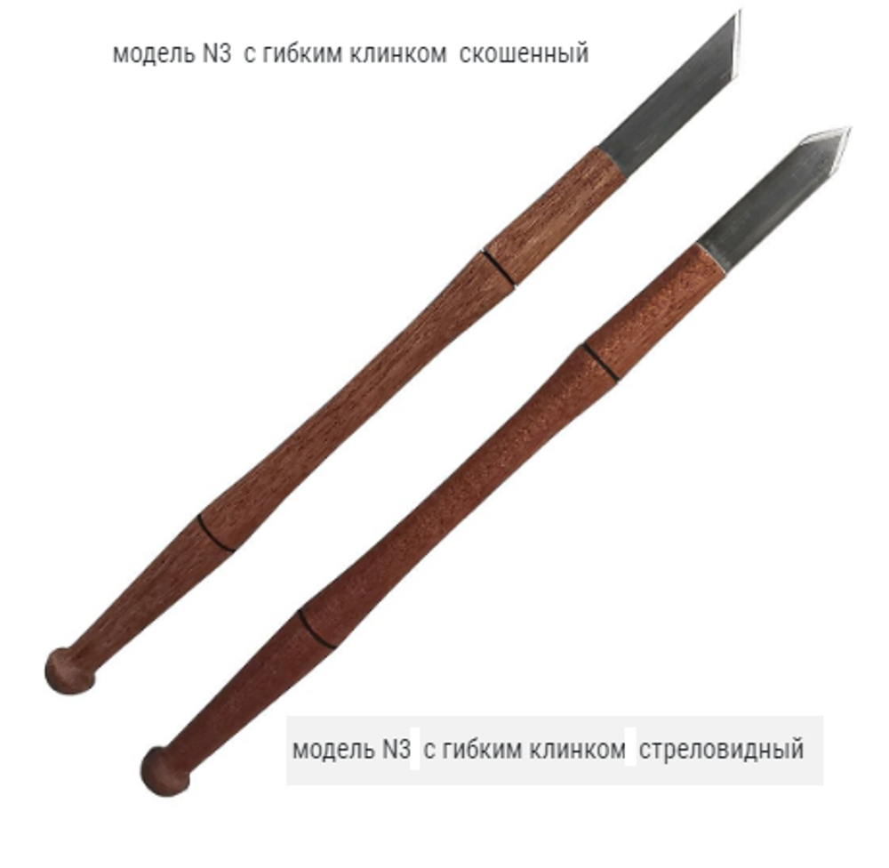 УДОБНЫЙ НАБОР ХИТ! 2 Ножа разметочных: Нож N3 с гибким клинком стреловидный М00013308 и Нож скошенный М00016066 ПЕТРОГРАДЪ N035-2AM