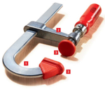 Легкая струбцина для работы с деревом, пластмассой и стеклом LMU BESSEY BE-LMU15-5