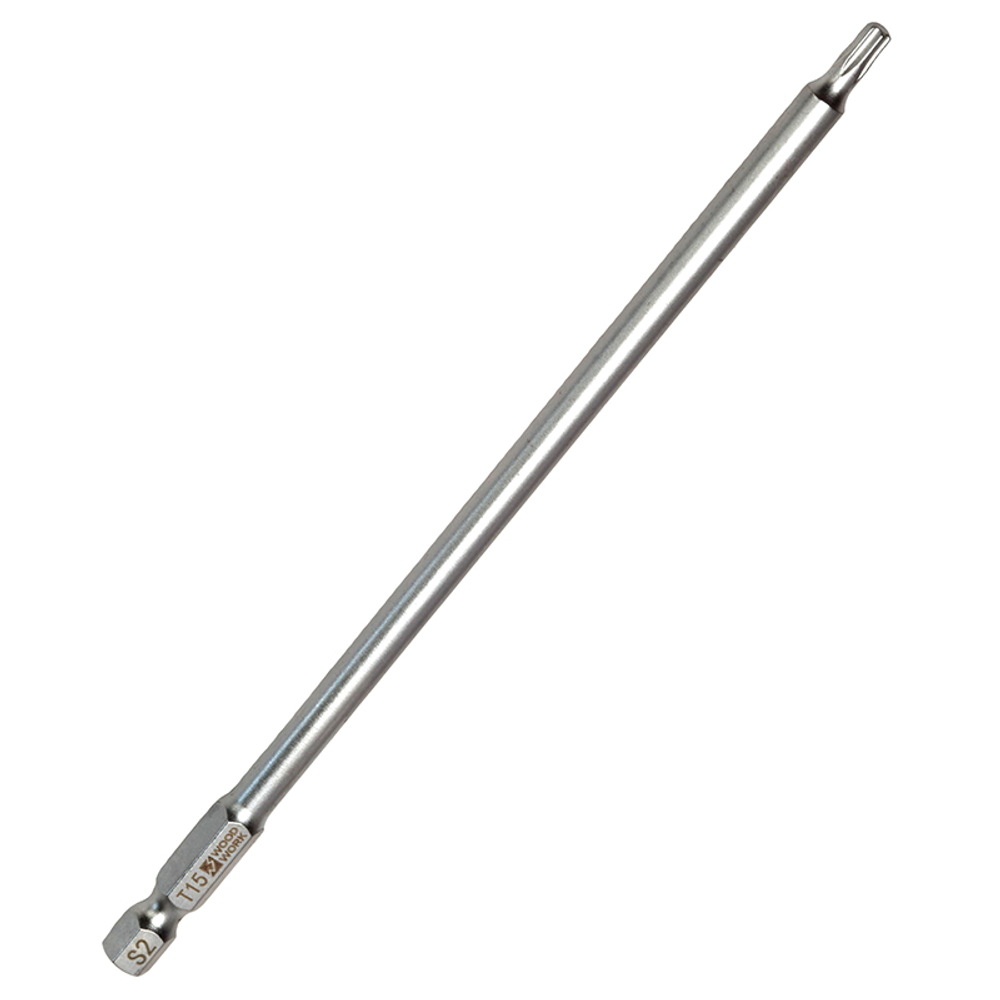Новинка! Набор бит 2 шт TORX-T15 №2 для саморезов, длина 150 мм WOODWORK TX15-150