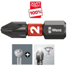 ХИТ! Бита ударная, алмазное покрытие Phillips PH2/25 Мм 851 / 1 IMP DC Impaktor WERA WE-057616