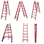 Новинка! Диэлектрическая двухсторонняя стремянка KRAUSE 2 х 6 с боковинами и перекладинами из усиленного стекловолокном пластика 819727
