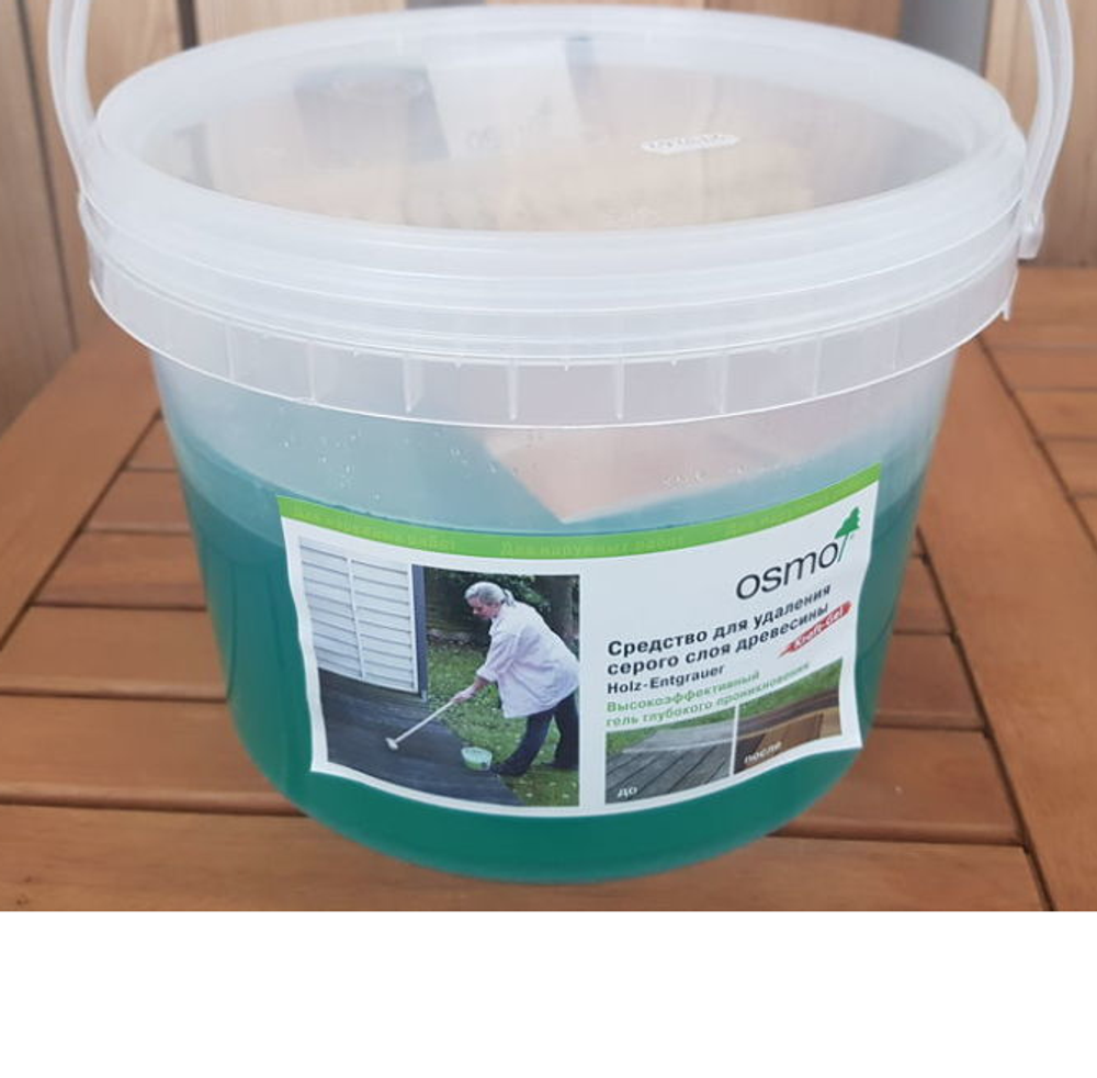 Средство для удаления серого слоя древесины Osmo 6609 гель 2,5 л HOLZ-ENTGRAUER KRAFT GEL для наружных работ Osmo-6609-2,5 13900129