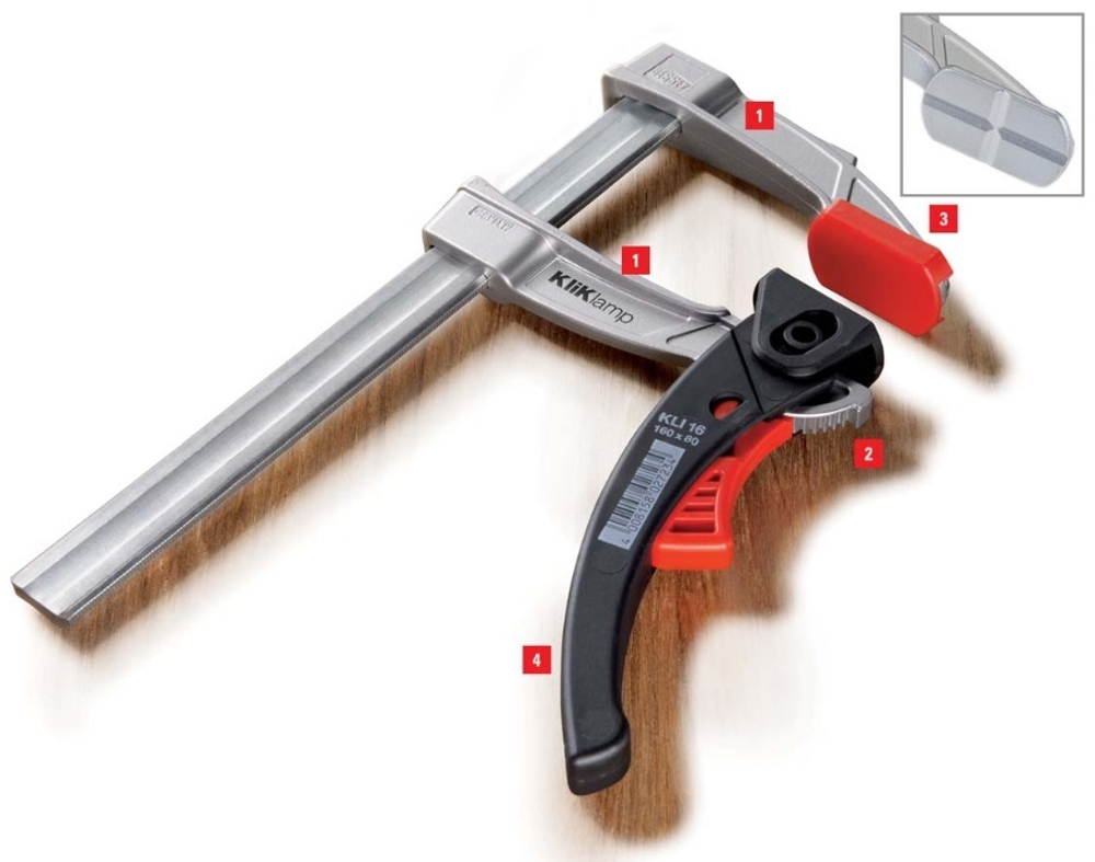 АКЦИЯ 2025! Легкая быстрозажимная струбцина KliKlamp BESSEY BE-KLI16