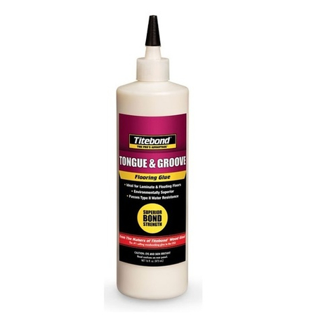 Клей TITEBOND TONGUE and GROOVE FLOORING GLUE влагостойкий для ламината, паркета прозрачный 473 мл 2104
