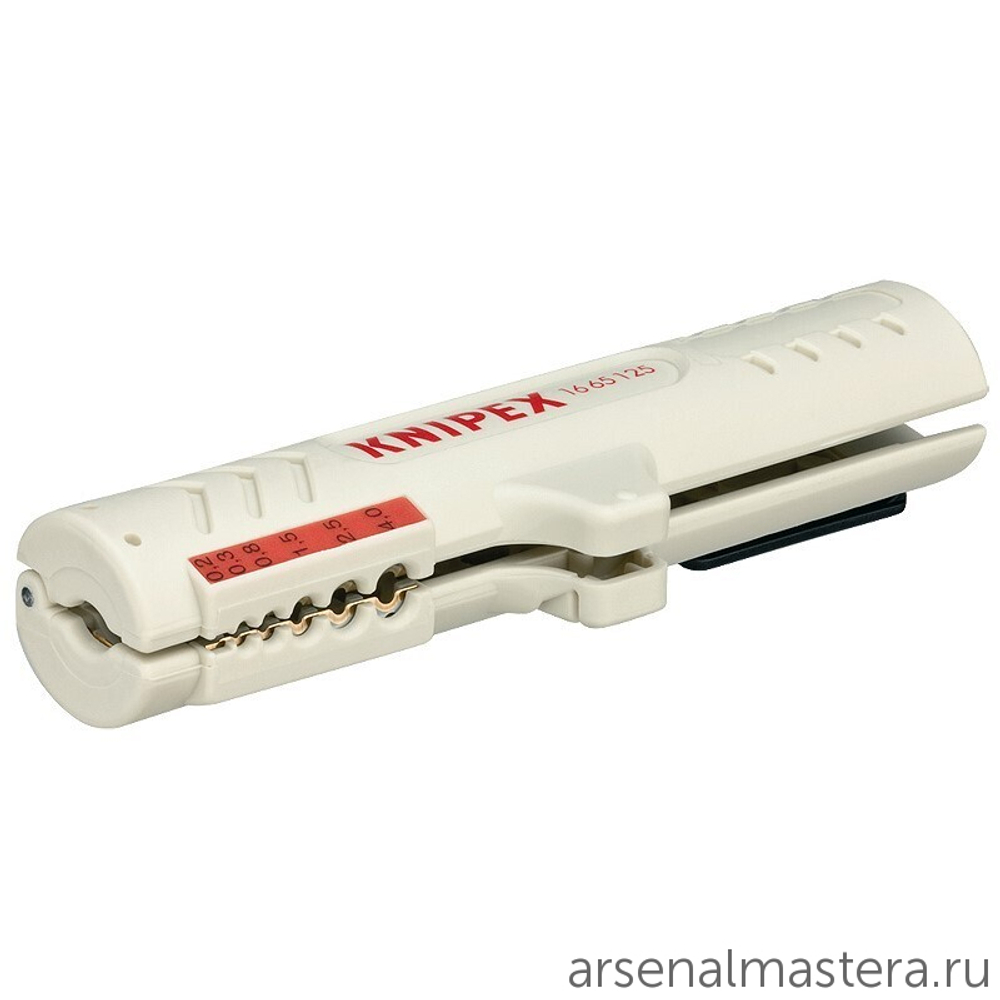 Стриппер 125 мм для дата-кабелей CAT5/6/7, UTP/STP 4.5 - 10 мм, 0.2 / 0.3 / 0.8 / 1.5 / 2.5 / 4 мм2, SB KNIPEX KN-1665125SB