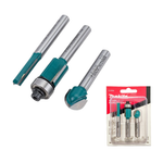 Новинка! Набор фрез 3 шт. Makita HM/CT S=6 мм, пазовая, кромочная и для закругления D-30209