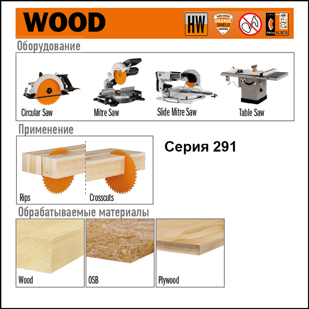 ВЫГОДНЫЙ ОКТЯБРЬ! Диск пильный 160 x 20 x 2,5 / 1,6 15° 15° ATB Z=24 универсальный для продольного и поперечного пиления CMT 291.160.24H