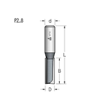 Новинка! Фреза пазовая 12 х 51 х 108 мм, Z2, хвостовик 12 мм WPW P281202