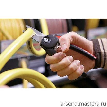 Ножницы комбинированные прямые 190 мм лезвия с зубцами нерж, эргономичные ручки ERGO BESSEY ER-D48-2