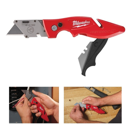 АКЦИЯ 2025 ЗИМНИЕ ПОДАРКИ! КОМПЛЕКТ с Ножом складным многофункциональным с хранением лезвий FASTBACK 4932471358 по цене Ножовки по металлу 300 мм HACKSAW 48220050 MILWAUKEE ACC2511006