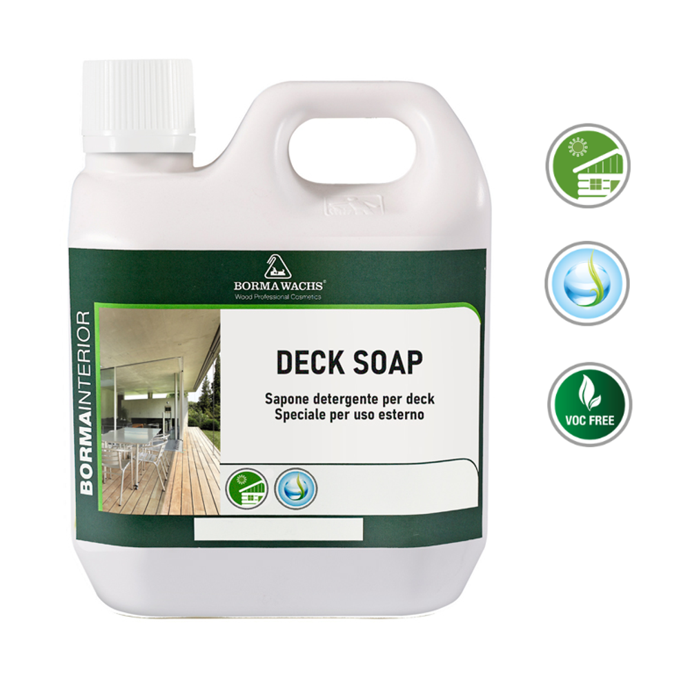 Моющее средство концентрированное Deck Soap 5 л для регулярного ухода за деревянными настилами, террасами, палубами для наружных работ Borma 0027