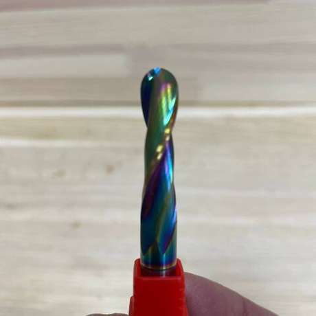 Новинка! Фреза спиральная монолитная Woodwork Z=2 Up Cut с радиусным торцом S=8 R=4,0 I=32 L=60 Z=2 Up Cut + DLC 199.3260.8D