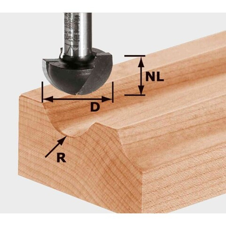 Фреза FESTOOL для изготовления желобка HW S12 D30/20/R15 491104