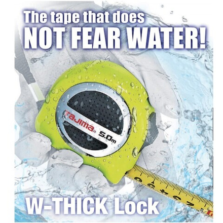 ХИТ! Рулетка японская водонепроницаемая длина 5 м ширина 25 мм c нейлоновым покрытием TAJIMA W-THICK LOCK GASP25-50E