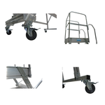 Новинка! Лестница алюминиевая передвижная с платформой односторонняя KRAUSE CORDA 6 ступени 820044