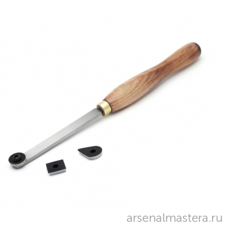 Резец токарный Crown HSS Scraper Multi-Tip с тремя насадками, рукоять 216 мм 268W М00012456