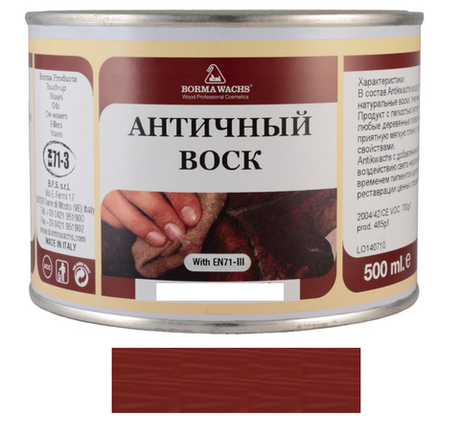 Воск античный Antik wachs 500 мл цвет 62 махагон для внутренних работ Borma 3419