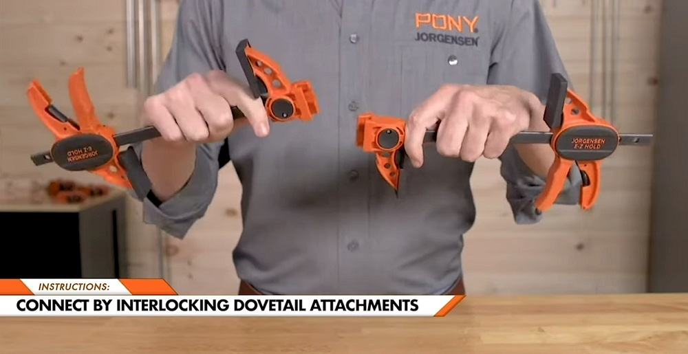 ХИТ! Струбцина быстрозажимная Heavy Duty E-Z HOLD 600 х 92 мм для тяжелых условий эксплуатации PONY JORGENSEN 33724