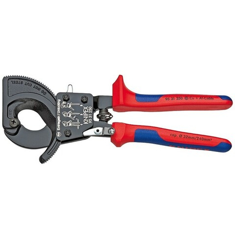Кабелерез с трещоткой 250 мм , 32 мм (240 мм2, MCM 500) 95 31 250 KNIPEX KN-9531250