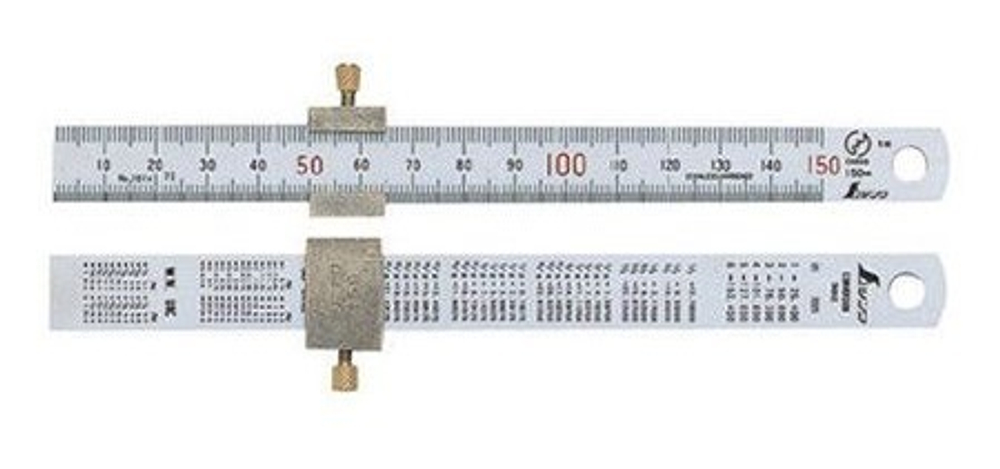 ХИТ! Стальная премиум линейка матовая (шкала - в мм) Shinwa 300 мм Sh 13013 М00011205