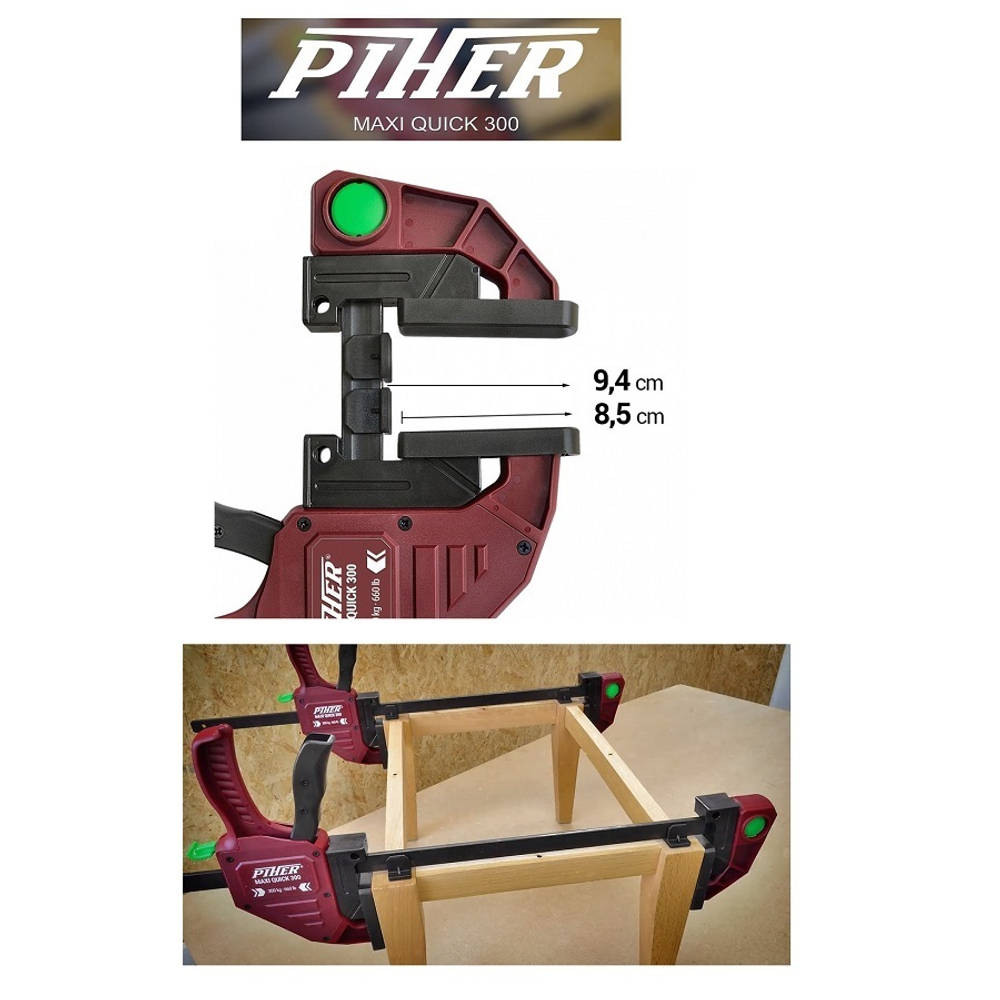 ХИТ! Струбцина быстрозажимная MAXI Quick Piher 45 х 9.4 см 3000N усилие до 300 кг 52693 М00020375