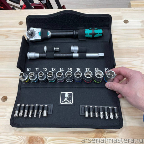 Набор 28 предметов Zyklop Speed с трещоткой привод 1/2д метрический 8100 SC 6 WERA WE-004076
