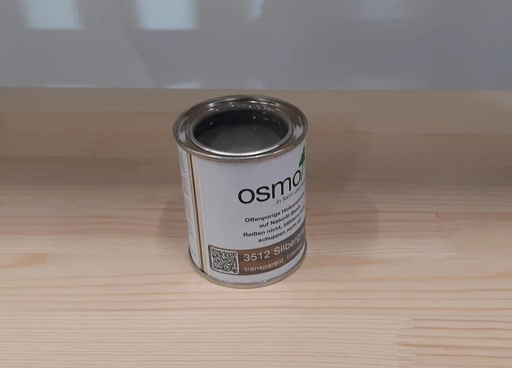 Новинка! Цветные бейцы на масляной основе Osmo Ol-Beize 3512 Серебристо - серый 0,22 л для тонирования деревянных полов для внутренних работ 15100811_2