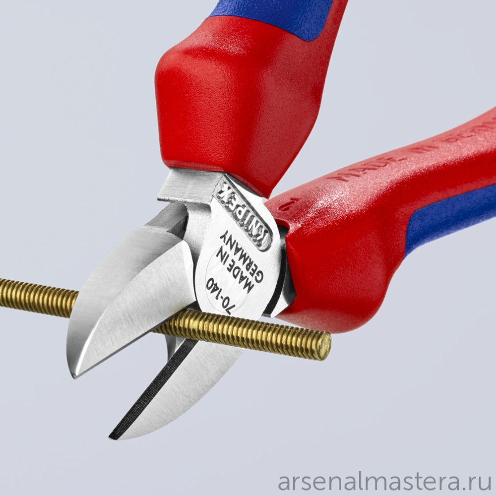 Кусачки боковые 140 мм (БОКОРЕЗЫ) хром, 2-комп ручки 70 05 140 KNIPEX KN-7005140