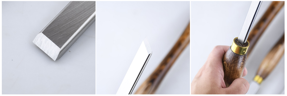 Новинка! Резец токарный мейсель Crown HSS Rolled Edge Skew 25 мм, рукоять 216 мм М00021622