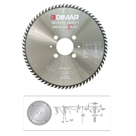 Диск пильный Dimar D 450 x 60 x 4,8 Z72_MOQ_S 9553170R