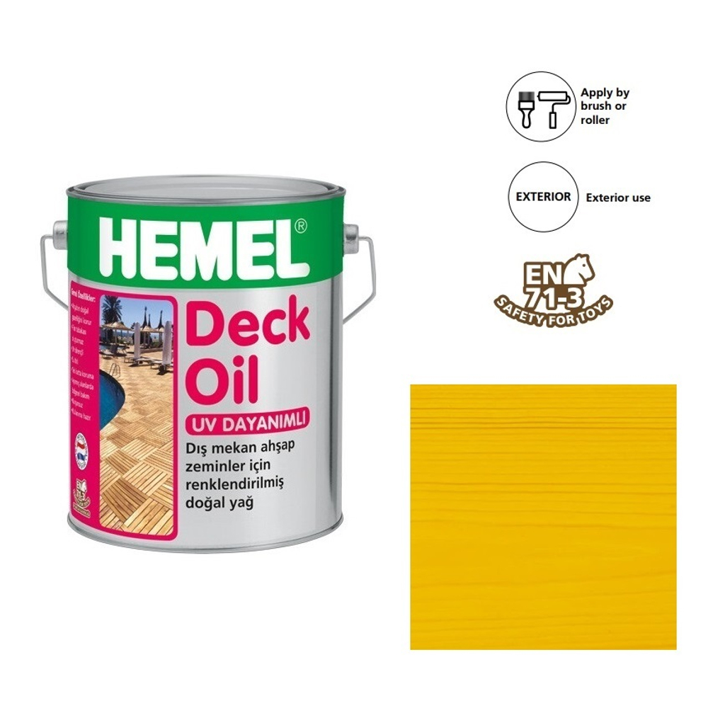 Масло для террас для наружного применения Deck Oil Лимонный, 2,5 л 3111H HEMEL 311125